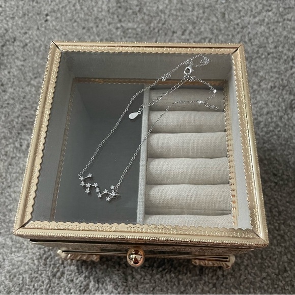 925 sterling silver Scorpio constellation necklace - Picture 2 of 5